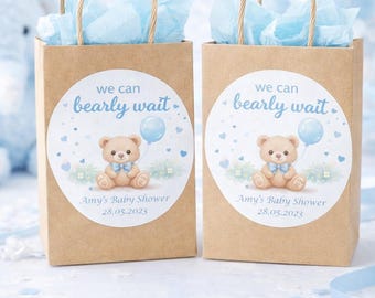 Thank You Beary Much Sticker Favor Stickers, Custom Personalized Baby Shower Favor,  Baby Shower Gift Baby Sprinkle Favor We can bearly wait