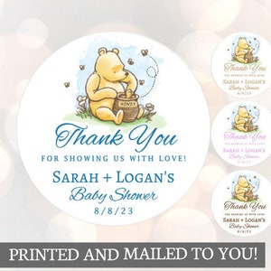 Winnie the Pooh, colmándonos de amor, Pegatinas, Baby Shower, Cumpleaños, Recuerdos de miel, Pegatinas clásicas de bebé de Winnie the Pooh