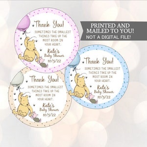 Plus petite chose à faire, Merci d'être venu, Winnie l'ourson, Stickers, Baby shower, Anniversaire, Cadeaux pour miel, Classique Winnie l'ourson pour bébé