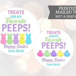 Easter stickers, Treats For My Peeps Stickers, Bag Stickers, Labels , School Labels, Kids Easter Birthday Party, Classroom,