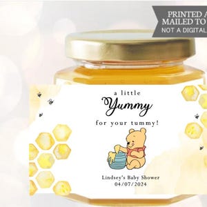 Pots de miel pour bébé Winnie l'ourson, Un peu de gourmandise pour le ventre, Stickers, Baby shower, Anniversaire, Cadeaux pour le miel, Classique Winnie l'ourson pour bébé