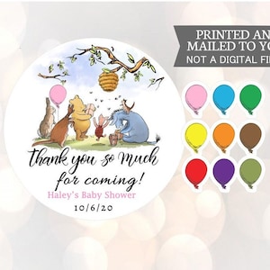 Winnie the Pooh, Yummy For Your Tummy, Stickers, Baby Shower, Birthday, Honey Favors, Classic Winnie the Pooh Baby stickers