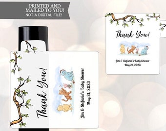 12 Lip Balm Labels , Winnie the Pooh, thank you for coming , Stickers, Baby Shower, Birthday, Honey Favors, Classic Winnie the Pooh Baby