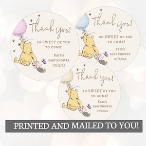 si DOUX de votre part ! Winnie l'ourson, autocollants, baby shower, anniversaire, faveurs de miel, autocollants classiques Winnie l'ourson pour bébé