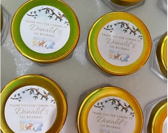 Winnie the Pooh, thank you for coming , Stickers, Baby Shower, Birthday, Honey Favors, Classic Winnie the Pooh Baby stickers