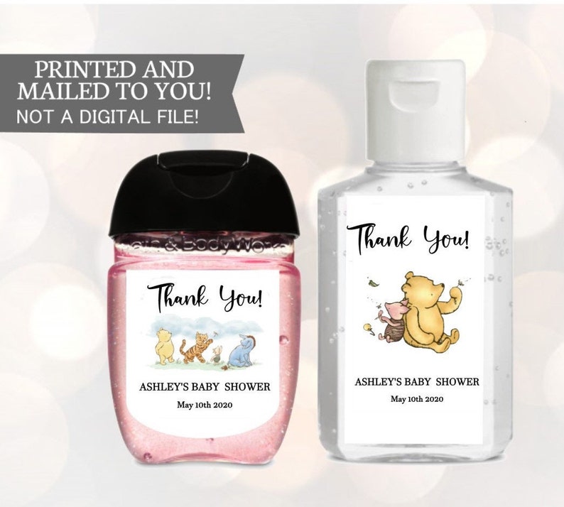 Hand Sanitizer Labels for Baby Shower Eeyore & Winnie the Etsy