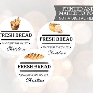 Pegatinas de pan, pegatinas de caja de panadería, etiquetas de cocina, baguette, petanca, pegatinas para hornear de pan, regalo para panadero o panadero