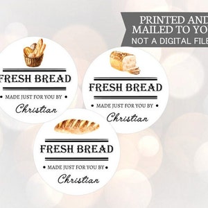 Bread Stickers, Bakery Box Stickers, Kitchen Labels, Baguette, Boule, Loaf Baking Stickers, Gift for Breadmaker or Baker