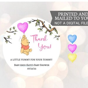 Un petit délicieux pour votre ventre, autocollants, baby shower, anniversaire, faveurs de miel, autocollants classiques Winnie Pooh Baby, Winnie