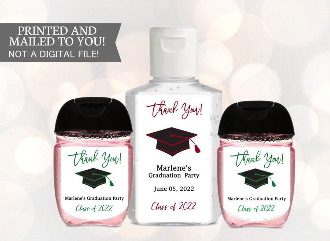 Graduation Germs 2023 Graduation Sanitizer Labels, Congrats Graduate Class of Sanitizer ...