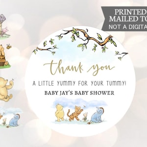 Winnie l’ourson, Yummy For Your Tummy, Autocollants, Baby Shower, Anniversaire, Honey Favors, Autocollants classiques Winnie the Pooh Baby