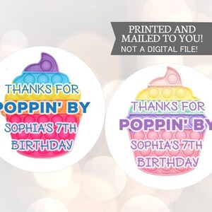 Autocollants Pop It, Fête d’anniversaire Pop It Party, Jouet Fidget , Anniversaire Pop It, Étiquette de jouet Pop It, Autocollants
