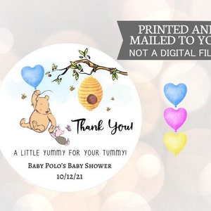 Winnie l’ourson, Yummy For Your Tummy, Autocollants, Baby Shower, Anniversaire, Honey Favors, Autocollants classiques Winnie the Pooh Baby