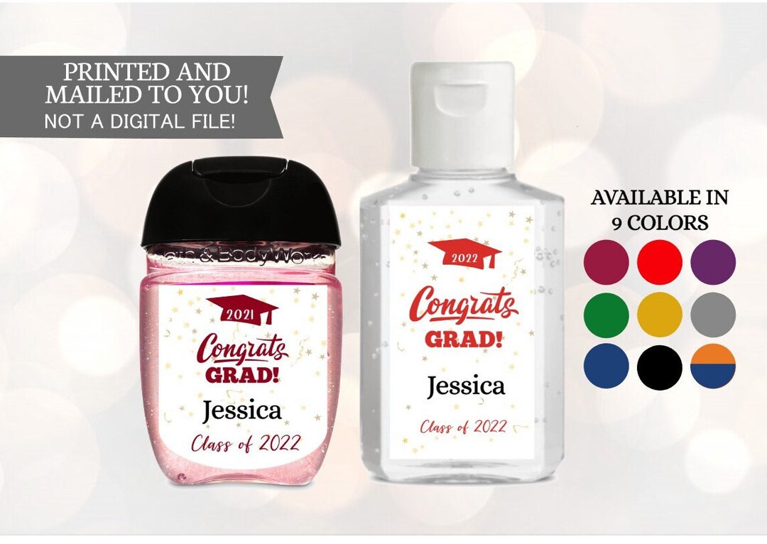 Graduation Germs 2023 Graduation Sanitizer Labels, Congrats Graduate Class of Sanitizer ...