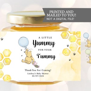 Pots de miel Winnie l'ourson, Un peu de gourmandise pour le ventre, Stickers, Baby shower, Anniversaire, Cadeaux de miel, Bébé ourson classique, Étiquettes