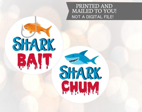 Happy Shark Bait Stickers Shark Bait Stickers Shark Party | Etsy