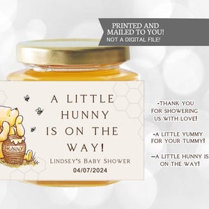 Barattoli di miele Winnie the Pooh, un po' di bontà per la tua pancia, adesivi, baby shower, compleanno, bomboniere al miele, classico Pooh Baby, etichette
