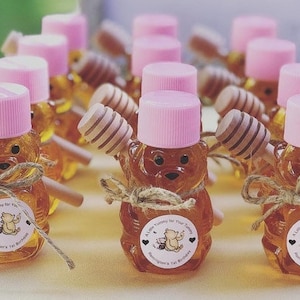 Winnie the Pooh, Yummy For Your Tummy, Sticker, Baby Shower, Geburtstag, Honey Favors, Classic Winnie the Pooh BabyAufkleber Keine Flaschen