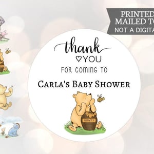 Winnie the Pooh Stickers, Merci d’être venu, Honey Favor, Baby Shower, Anniversaire, Ourson classique