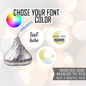 108 Baby Shower, We Are Over the Moon Baby Shower Hershey Kisses, Hemel, Clous, Maan