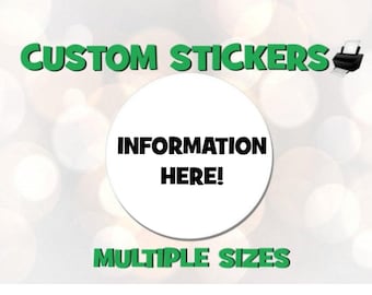 Custom Personalized Round , Personalized Sticker, Business Labels, Postage labels, Order stickers, Hershey kiss