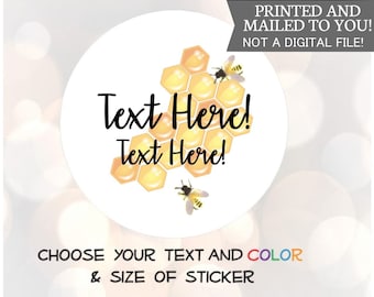 Honey Jar Labels, Honey Sticker, Bee  Favor Labels, Canning Jar, Honey Bee Favor Label, Wedding, Bridal, Baby Shower