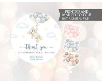Teddy Bear Baby Shower Favor Labels, Beary Much Sticker Favor Stickers, Custom Personalized Baby Shower,  Baby Shower, Baby Sprinkle