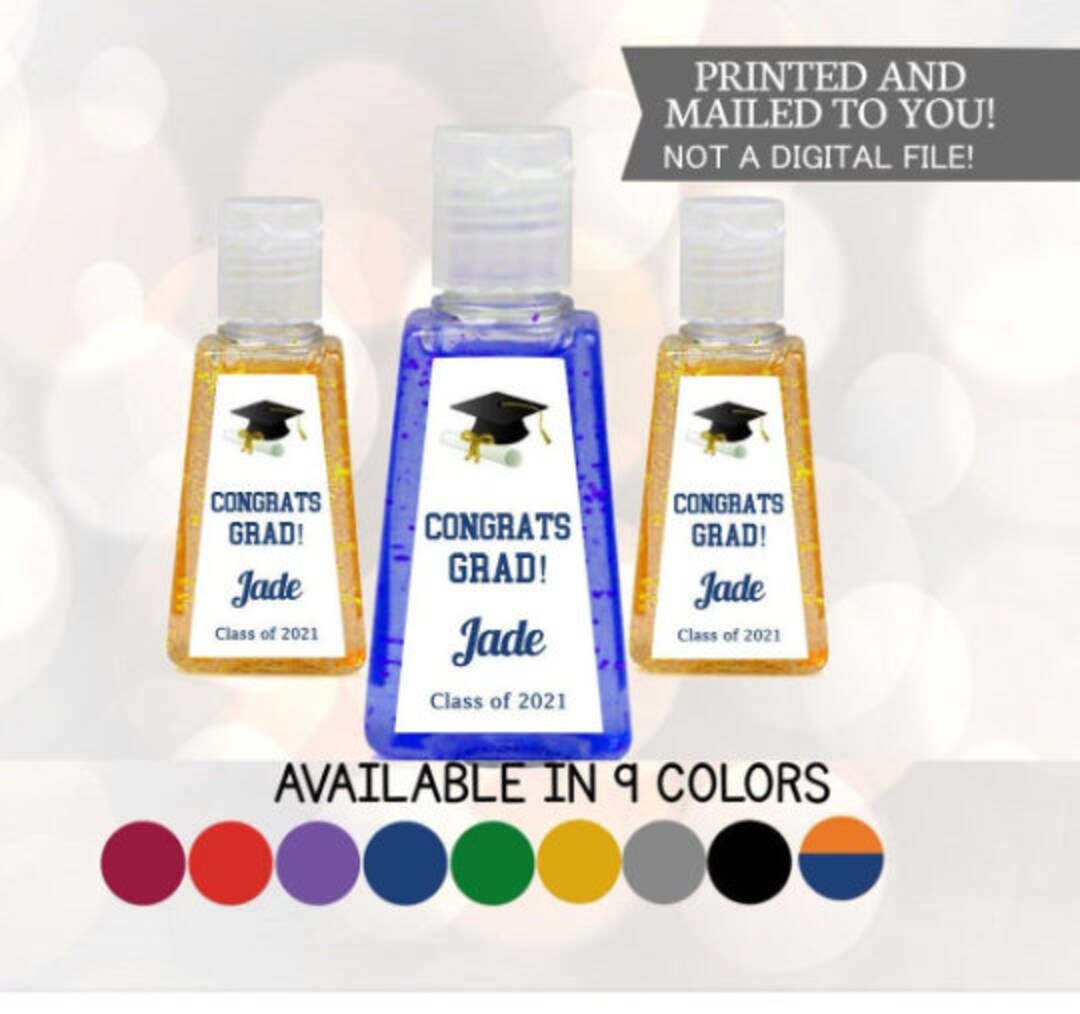 2023 Set of 20 Labels Graduation Sanitizer Labels, Congrats Graduate ...