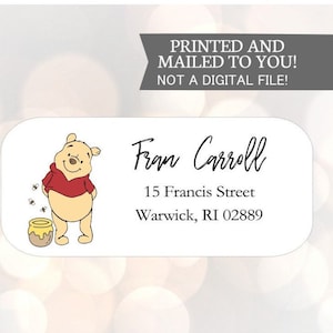 Pooh Bear Return Address Labels, Klassieke Bear Address Stickers, Winnie mailing Labels, Baby Shower Labels
