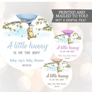 honing is onderweg, Stickers, Baby Shower, Verjaardag, Honing Gunsten, Klassieke Winnie de Poeh Baby stickers, Winnie de Poeh,