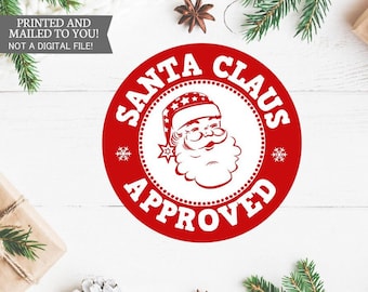 PICK SIZE Santa Claus Pegatinas de Navidad Aprobadas Etiquetas de Regalo , De Santa, Navidad