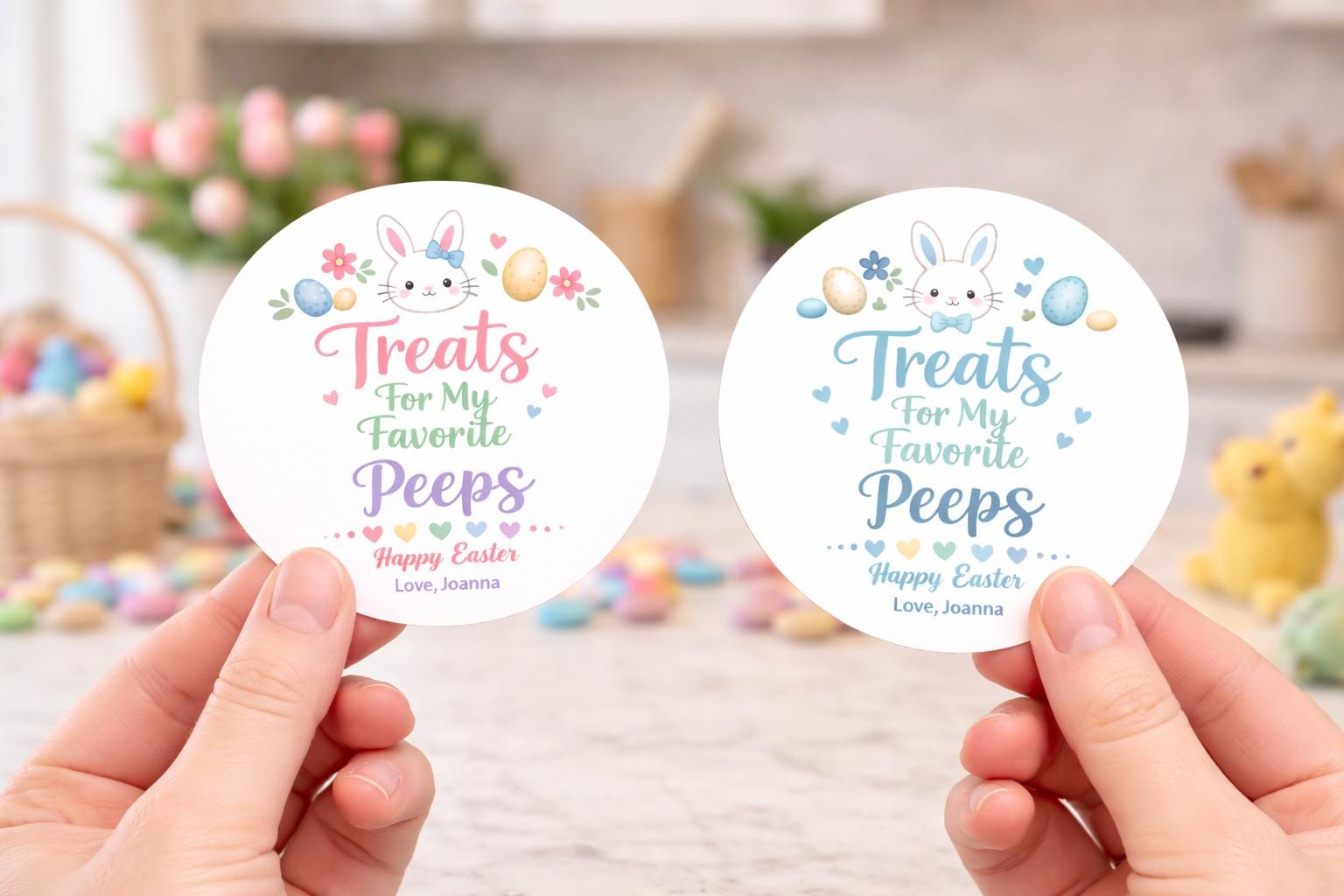 Easter Stickers, Treats for My Peeps Stickers, Bag Stickers, Labels ...