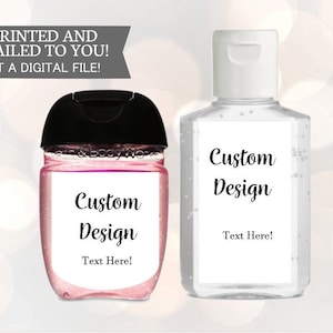 Personalized Custom Hand Sanitizer Labels, 3 Sizes, Custom Labels, Custom Hand Sanitizer Custom Logo, Custom Design