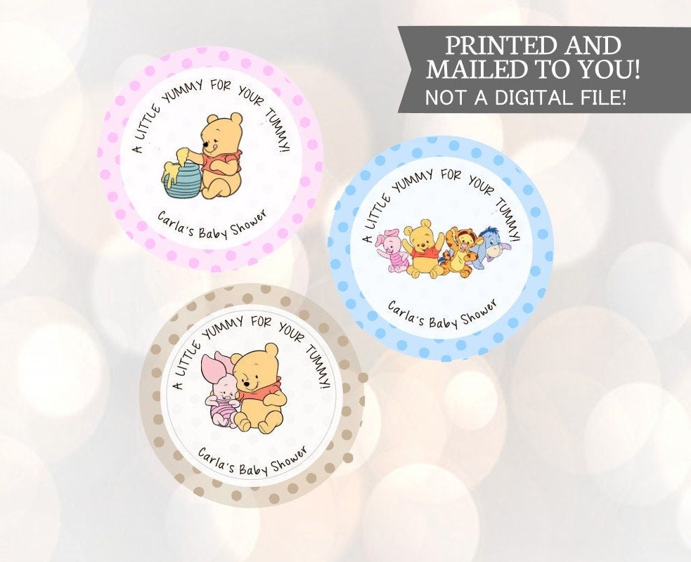 Baby Winnie the Pooh Yummy for Your Tummy Stickers Baby Etsy
