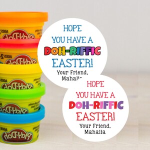 Knetmasse Ostern Aufkleber, Doh-Riffic, personalisierte benutzerdefinierte Aufkleber, Leckerliaufkleber, Aufkleber, Ostern PlayDoh-Aufkleber Partyaufkleber aktiv