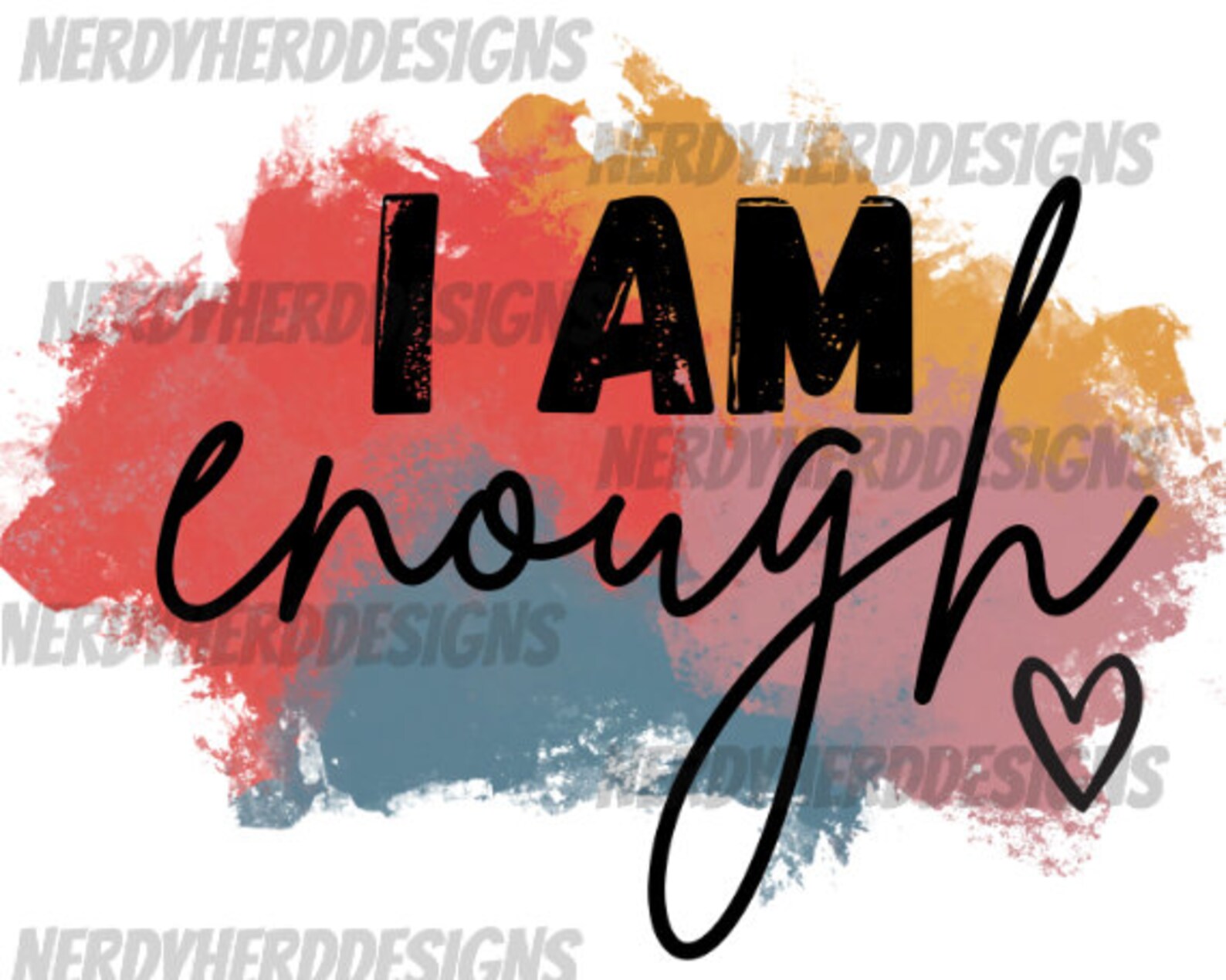 Ich bin genug download instant png svg Siebdruck Etsy