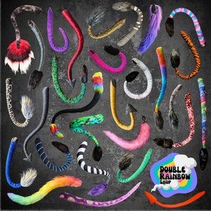 Custom Flow Tails-Goblin/Dragon/Pup/Cat/Wolf/Demon/Rat-Unique Costume Accessory for Cosplay, Furry, Raver, Festival Goer