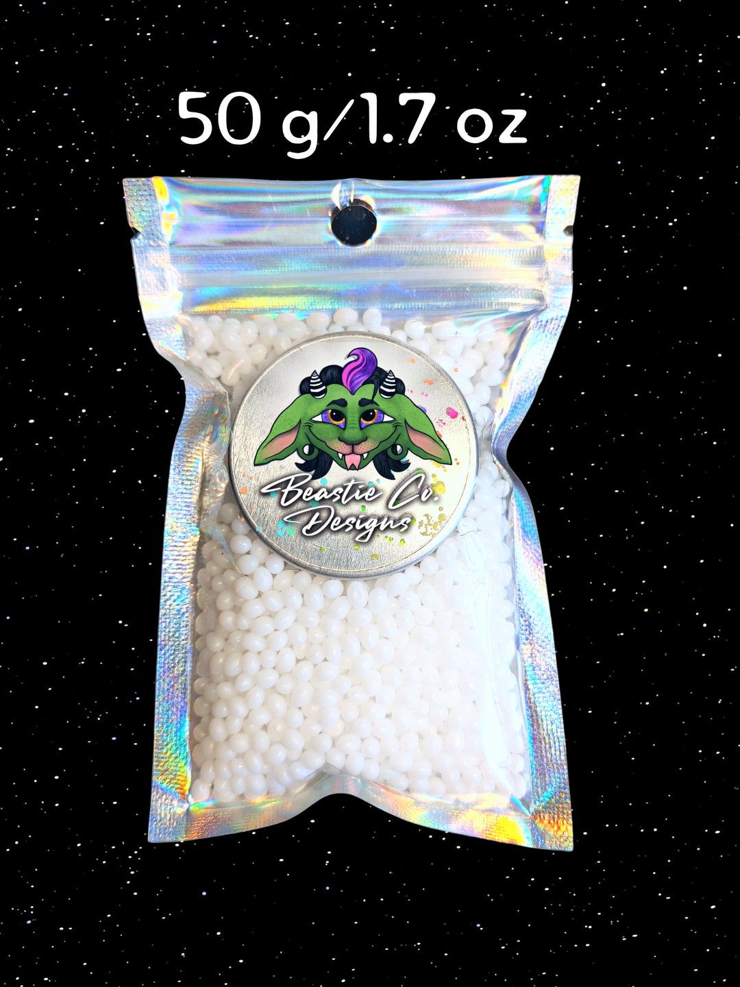 DIY Fangs Kit Thermoplastic Beads & Round Storage Tin for Cosplay, Costumes, Otherkin/therian