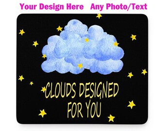 Custom Text/Photo Mouse Pad, Personalized Mouse Pad, Design Your Own Mouse Pad, Personalized Photo Mouse Pad, Custom Office Desk Accessories