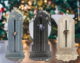 Christmas Die Hard inspired Advent Calendar,Wooden Countdown Advent Calendar,Hans Gruber Falling off Nakatomi Plaza,Christmas Decor Gift