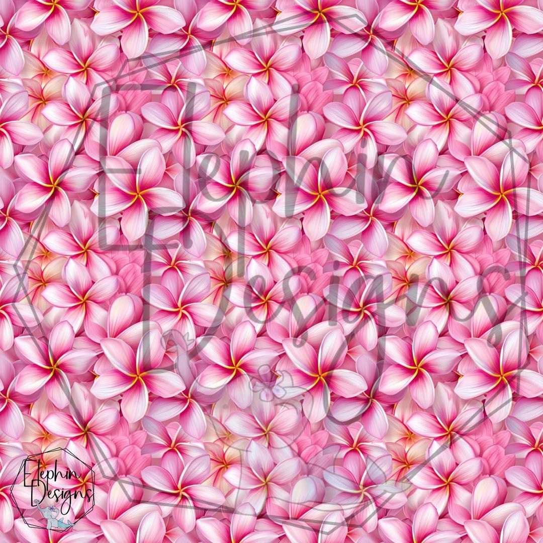 Pink Tropical Plumeria Pattern (9) Pattern Vinyl - Etsy