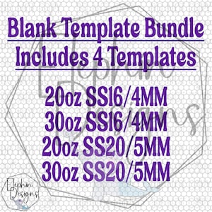 Blank Rhinestone Tumbler Template Bundle for Procreate ***DIGITAL DOWNLOAD***