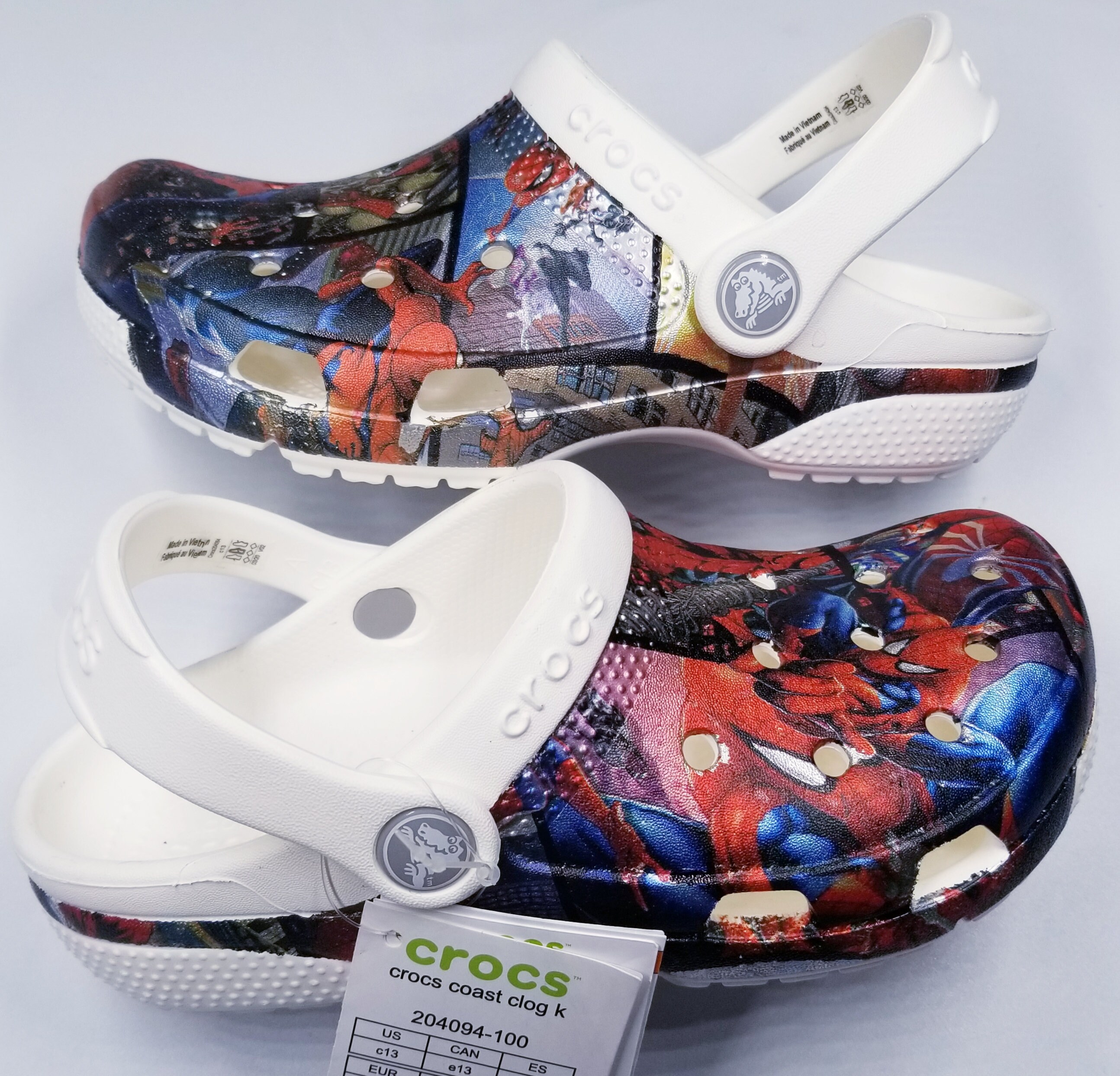 Crocs Coast Clogs K Professionally Hydro Dipped With Spiderman Etsy