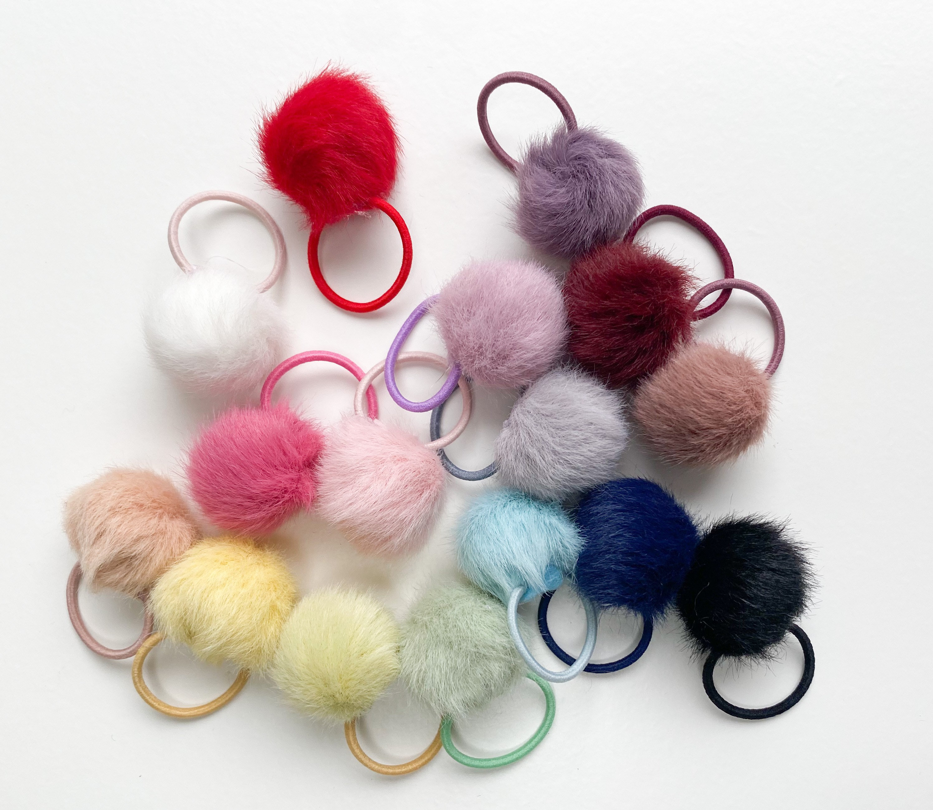 Baby Girl Pom Pom Hair Tie / Toddler Pom Pom Hair Tie / Baby Etsy