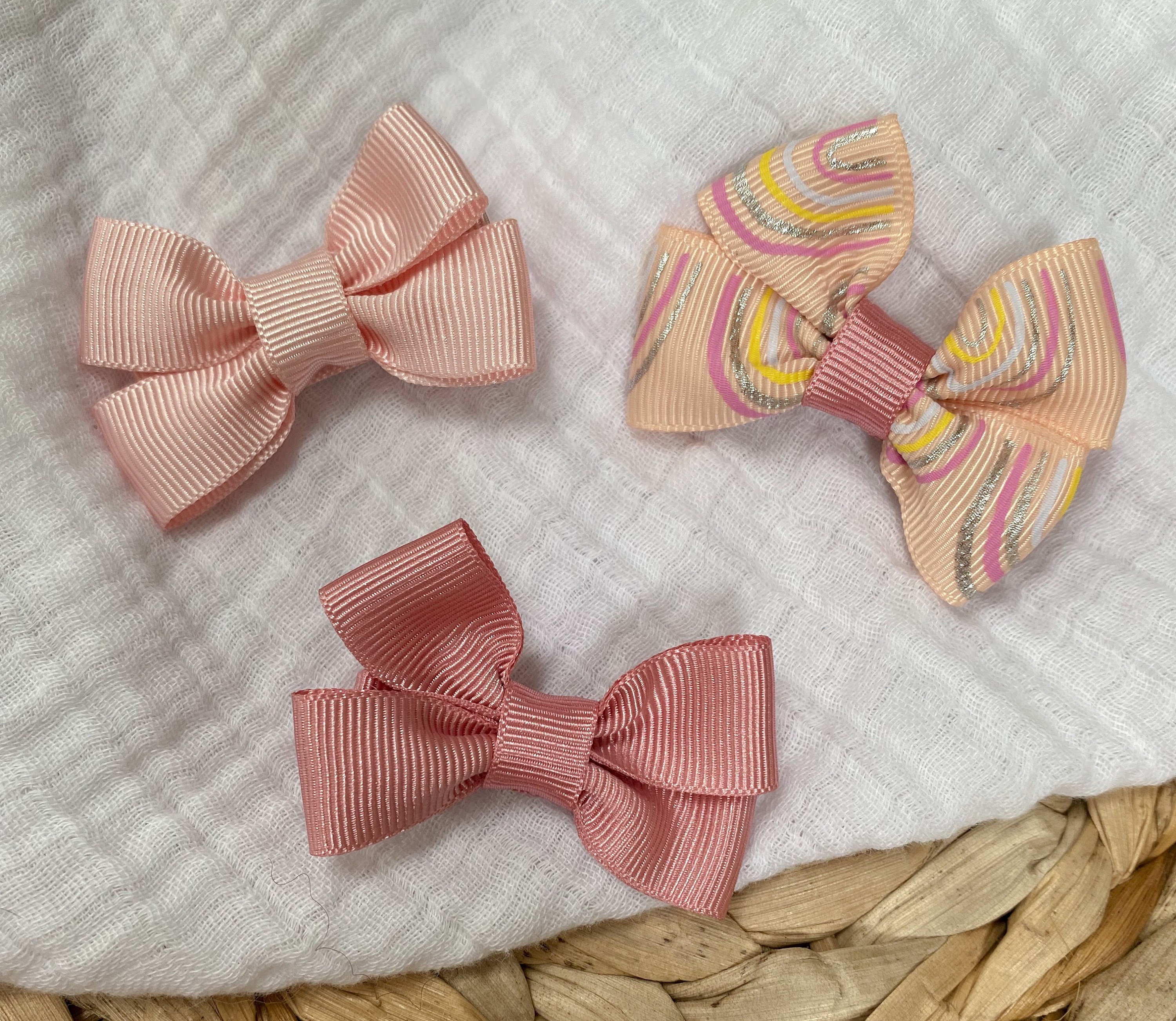 Set of 3 Baby Hair Clips Bundle / Pink Baby Hair Clips / Etsy UK