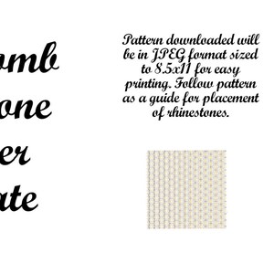 Rhinestone Tumbler Honeycomb  Beehive Pattern Template