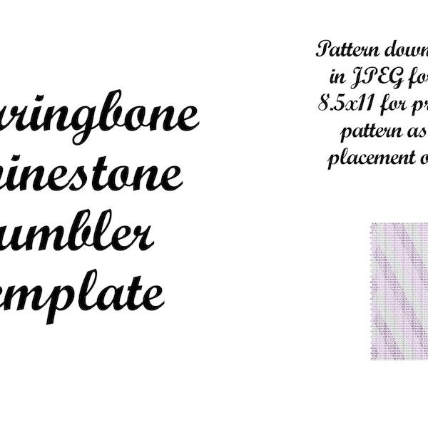 Herringbone Rhinestone Template - Etsy
