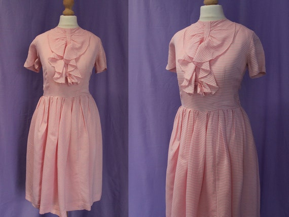 Sweet Vintage 1950s Dress || Size UK 12 || Pastel… - image 1