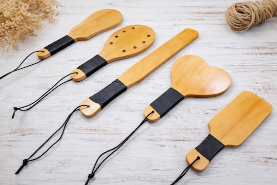 Handcrafted Wooden Spanking Paddle BDSM Impact Play Paddle, Kink Discipline  Toy, Adult Fetish Paddle, Solid Wood Dom Sub Toy, Handmade Set