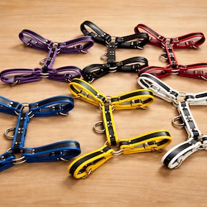 Arnés de cuero ajustable para el pecho para hombre, medio arnés, ropa de club, opción de color, arnés de bulldog